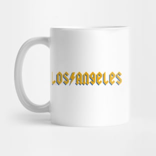 Los Angeles lightning bolt lettering Mug